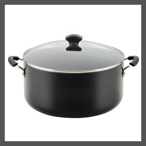 Farberware -  10.5qt Aluminum Nonstick Covered Stockp Black